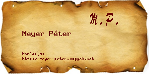 Meyer Péter névjegykártya