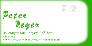 peter meyer business card